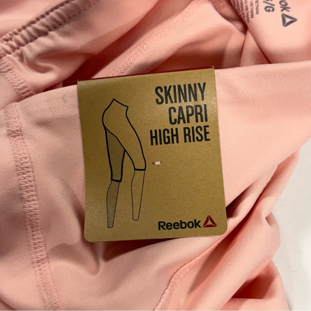 High Rise Reebok Impatiens Pink Align Capri Size L Large - Picture 13 of 13